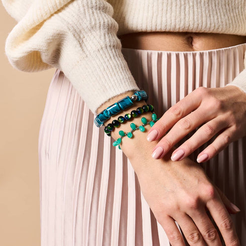 Türkises Hermine | Zauberin Glasarmband